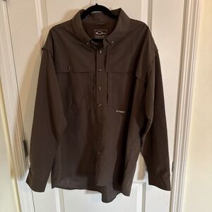 Drake Waterfowl Systems Men's Solid Wingshooter's Long Sleeve Fishing Shirt XL